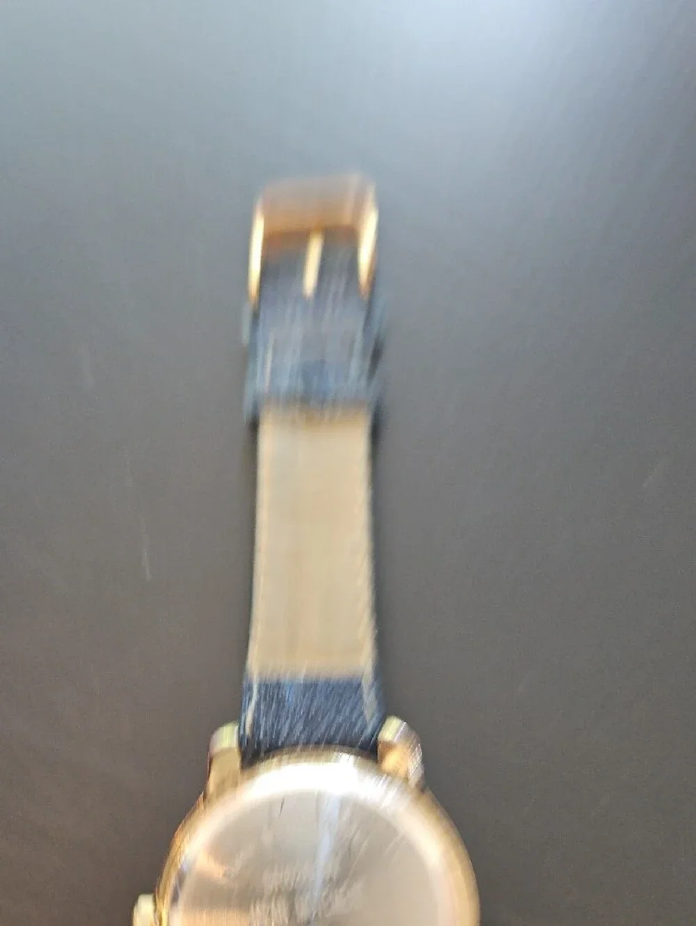 GRUEN Women's Gold-Tone Crystal Accent Watch with Blue Strap